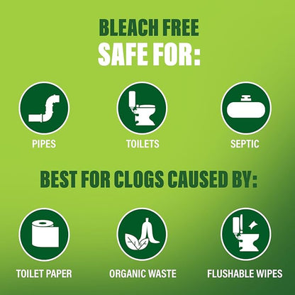 Green Gobbler Liquid Toilet Plunger | Clog Remover | Safe for Toilets and Septic | 2 Pack