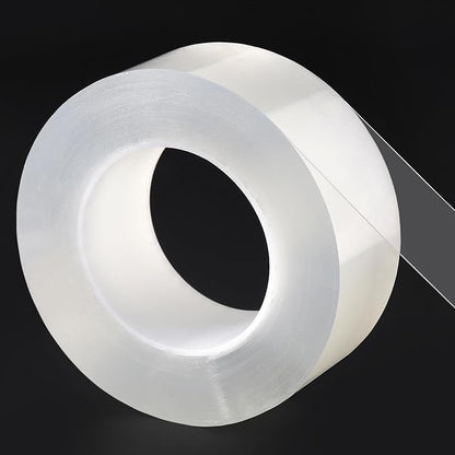 Transparent Weather Sealing Tape, Clear Draft Isolation Film Tape for Door Draft Stopper, Adhesive Tape for Doors, Windows and Shower Glass Gaps - No Residue (2 Inch x 66Ft)