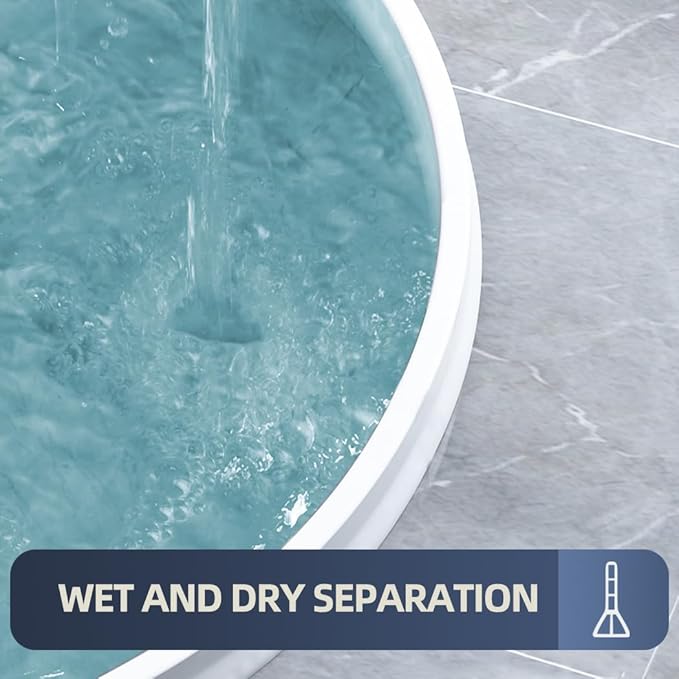 (Upgraded)3” High Shower Threshold Water Dam 122 Inch Collapsible Shower Barrier Water Stopper Shower Water Guard Dry and Wet Separation for Bathroom Kitchen and More(10ft)