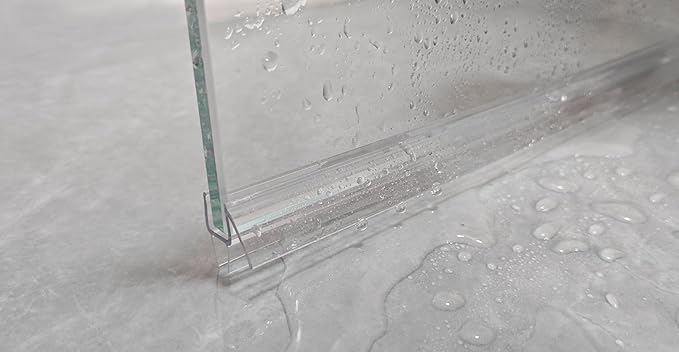 Shower Door Bottom Seal Strip 36 inch Frameless Shower Sweep for 1/2" (12mm) Thick Glass Ultra Clear Polycarbonate - Single Pack