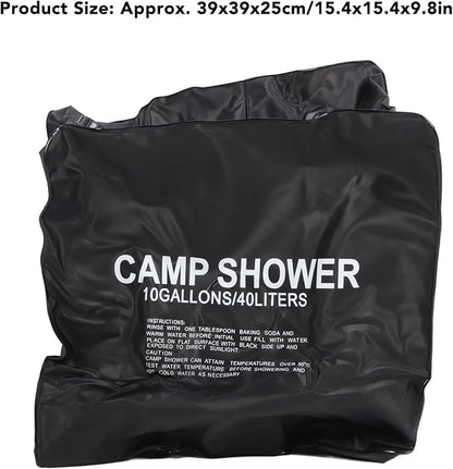 Solar Shower 40L, Portable Cam Shower with vable Hose, Thickened l for oor Hiking Beach Swimming T, Solar Heating with Rope Included