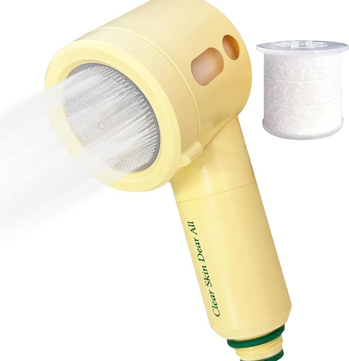Glow On and On Shower Head & Vitamin B12 Cartridge Set – Filter Shower Head + Skin Vitality Vitamin Cartridge + Leak-Proof Connector Case Holiday Gift Set