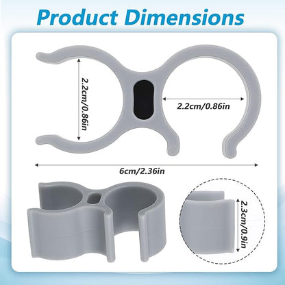 2 PCS Shower Head Holder for Shower Chair, Bath Seat Shower Bracket Attachment Tube Clamp Bracket for Inside Shower Bath Chair Tub Transfer Bench Shower Aids Accessories for Elderly Disabled Users