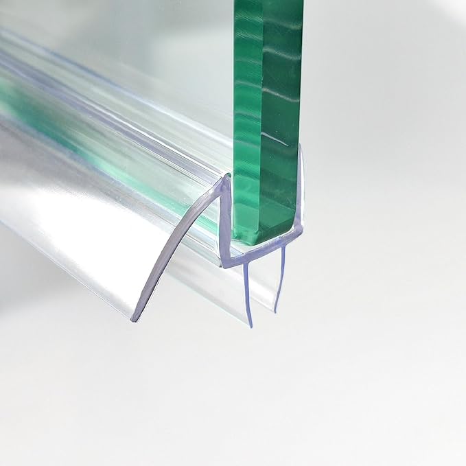 36" Shower Door Bottom Seal Strip for 1/2" (12mm) Glass – Ultra Clear Polycarbonate Shower Door Sweep, Single Pack