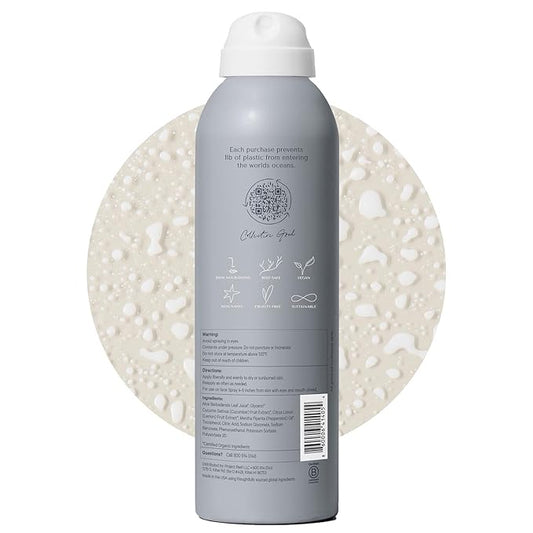 Project Reef Non-Aerosol Aloe Cooling Mist – Vegan, Ocean Friendly & Hydrating After-Sun Spray with Organic Aloe Vera, Peppermint & Cucumber – Natural Sunburn Relief & Daily Skin Refreshment, 5 fl oz