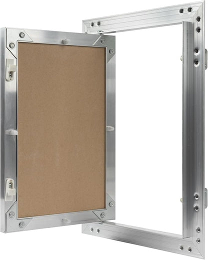 8" x 12" Inch Aluminum Drywall Access Panel - Service Shaft Door - Plumbing, Electricity, Heating, Alarm Wall Inspection hatch for Drywall - Bathroom Service Access Hole Cover