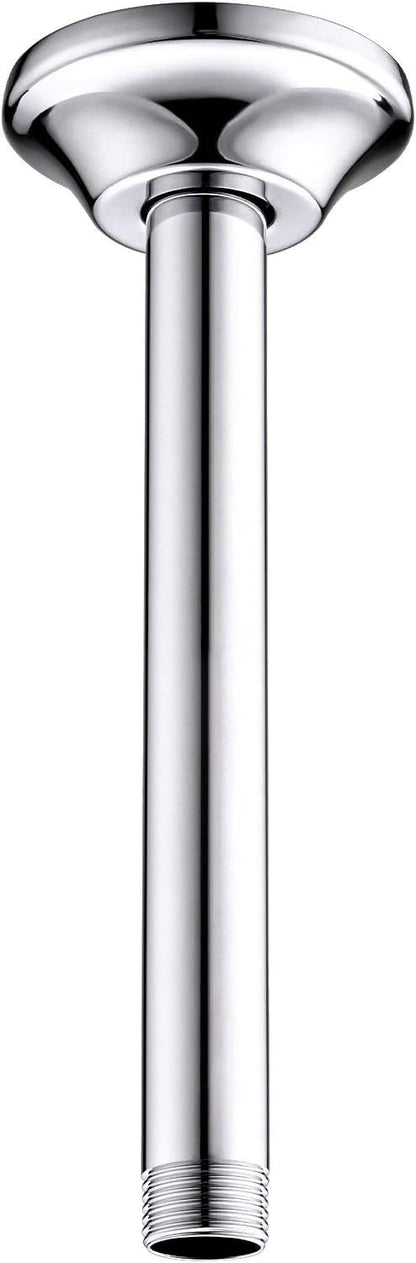 BESTILL 8 Inch Ceiling Mount Rain Shower Head Arm and Flange, Chrome
