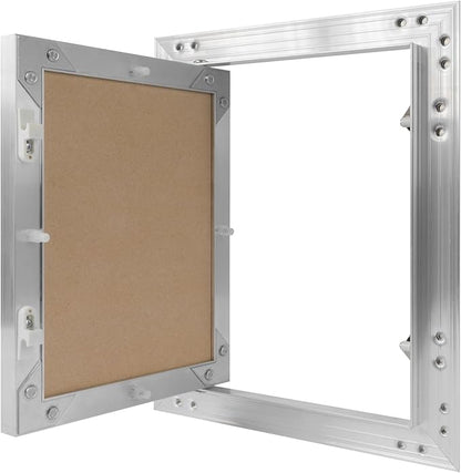 8" x 10" Inch Aluminum Drywall Access Panel - Service Shaft Door - Plumbing, Electricity, Heating, Alarm Wall Inspection hatch for Drywall - Bathroom Service Access Hole Cover