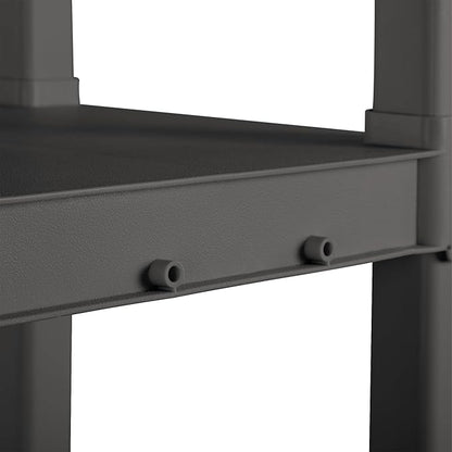 Sterilite 4-Shelf Plastic Storage Rack, Heavy Duty Shelving Unit for Garage, Gray