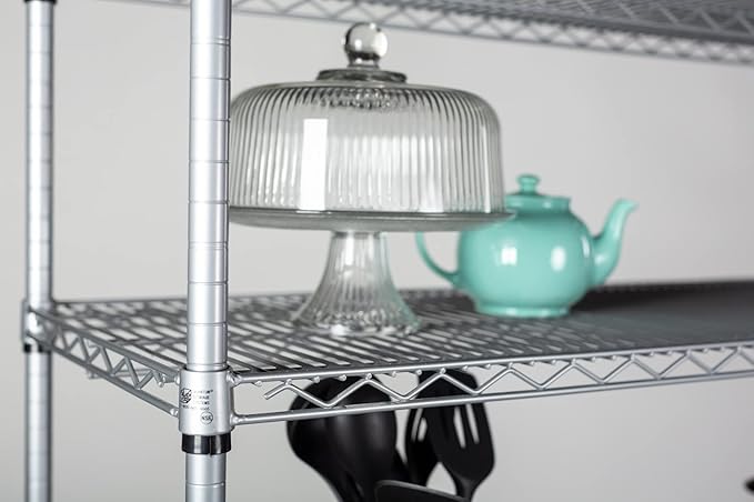 Omega 21" Deep x 36" Wide x 54" High 3 Tier Gray Starter Shelving Unit