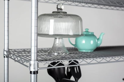 Omega 36" Deep x 36" Wide x 96" High 3 Tier Gray Starter Shelving Unit