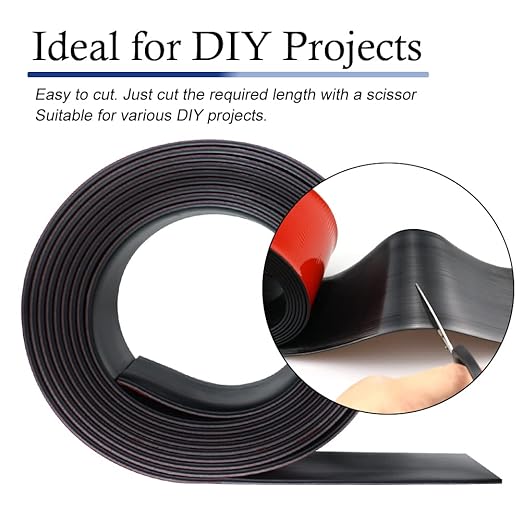 Neoprene Rubber Strips Self Adhesive Solid Rubber Sheets, Rolls & Strips for DIY Gaskets Crafts Pads Seals Warehouse Flooring Neoprene Sheet with Adhesive Backing (4" Wide x 1/16" Thick x 10' Long)