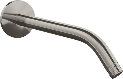 SparkPod 9 Inch Shower Arm with Flange - Solid Stainless Steel Shower Head Extension Arm, Wall-Mounted for Fixed & Handheld Showerheads - Teflon Tape Included (Tall 9", Elegant Brushed Nickel)