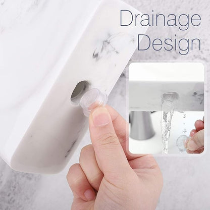 Luxspire Electric Toothbrush Holder, 3 Slots Large Marble Toothbrush Toothpaste Stand, Resin Storage for Bathroom Accessories Vanity Counter Sink Organizer Caddy Marble Style- Ink White