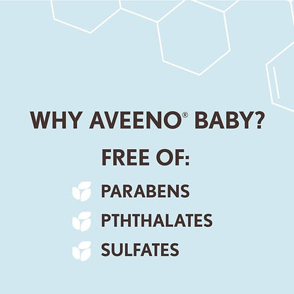 Aveeno Baby Gentle Body Wash & Shampoo with Natural Oat Extract, Tear-Free, Paraben-Free & Phthalate-Free Formula for Baby’s Sensitive Hair & Body, Lightly Scented, 18 fl. oz, 3 Pack
