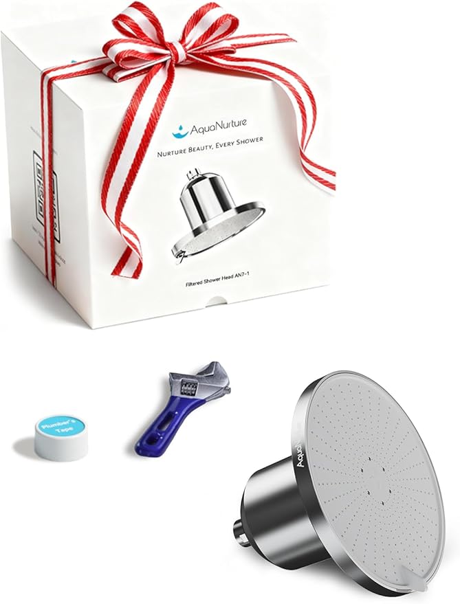 Filtered Shower Head with Filters, Best Shower Heads High Pressure 3 Modes 7 Inch Rain Filter Showerhead for Healthier Hair & Skin, Remove Chlorine and Heavy Metals For Hard Water,Chrome 1.8 GPM