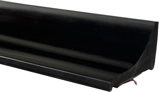 118 Inch Silicone Shower Threshold Water Barrier, Dam for Frameless Shower Door, Corner Bathroom Water Guard (Black)