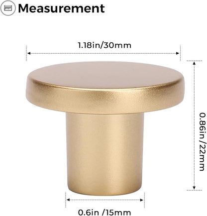 Ravinte 25 Pack Cabinet Knobs Sandy Gold Kitchen Cabinet Knobs Round Dresser Drawer Pulls Closet Door Pulls 1-1/5 Inch