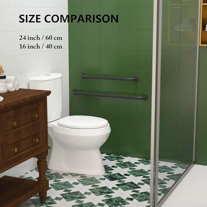 32 Inch Anti Slip Shower Grab Bar Oil Rubbed Black 1.25" Diameter,Munzong Bathroom Grab Bar, Knurled Bathroom Balance Bar,Safety Hand Rail Support Handicap Elderly Senior Assist Bath Handle