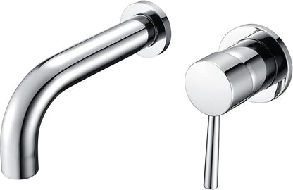 SUMERAIN Wall Mounted Bathtub Faucet, Single Handle Tub Faucet Set Including Rough-in Valve, Chrome