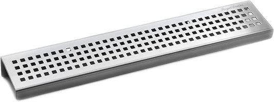 SereneDrains Stainless Steel Brushed Nickel Shower Shelf for Inside Shower Drill in Wall Mount Small Bathroom Shelf Decor Organizer Rack Caddy Floating (Brushed Stainless Steel, 24 Inch)