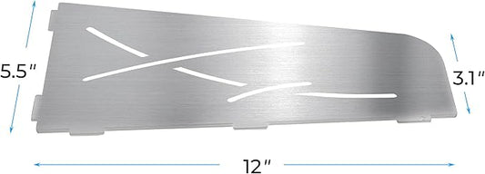 FerdY 2-Pack 12" Brushed Nickel Recessed Corner Shower Shelf, for Tiled Bathroom Walls, 304 Stainless Steel Floating Shower Shelf, Shower Caddy Storage Shelves, No Drilling Required, Trapezoidal
