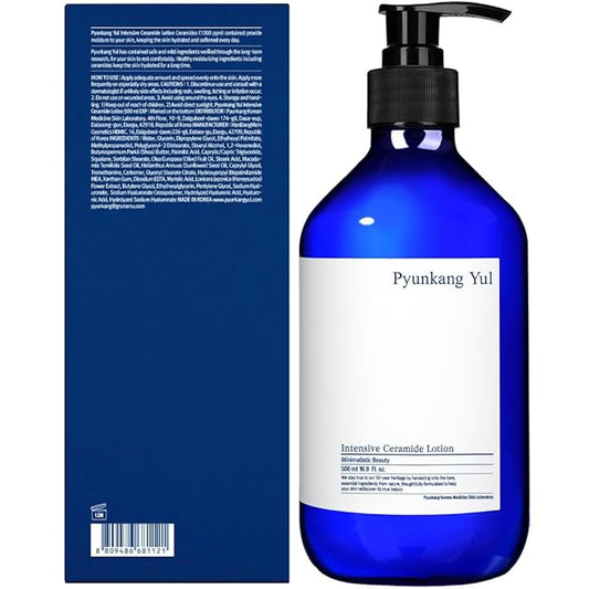 Pyunkang Yul Intensive Ceramide Lotion - Fragrance Free Face and Body Moisturizing Lotion - Hyaluronic Acid Moisturizer for All skin - Natural Ingredients Olive Oil, Shea Butter - 16.9 Fl. Oz