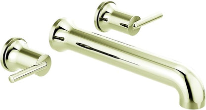 Delta Wall Mount Bathroom Faucet 3 Hole, Polished Nickel Bathroom Sink Faucet for Vanity, Polished Nickel T5759-PNWL (Valve Not Included)