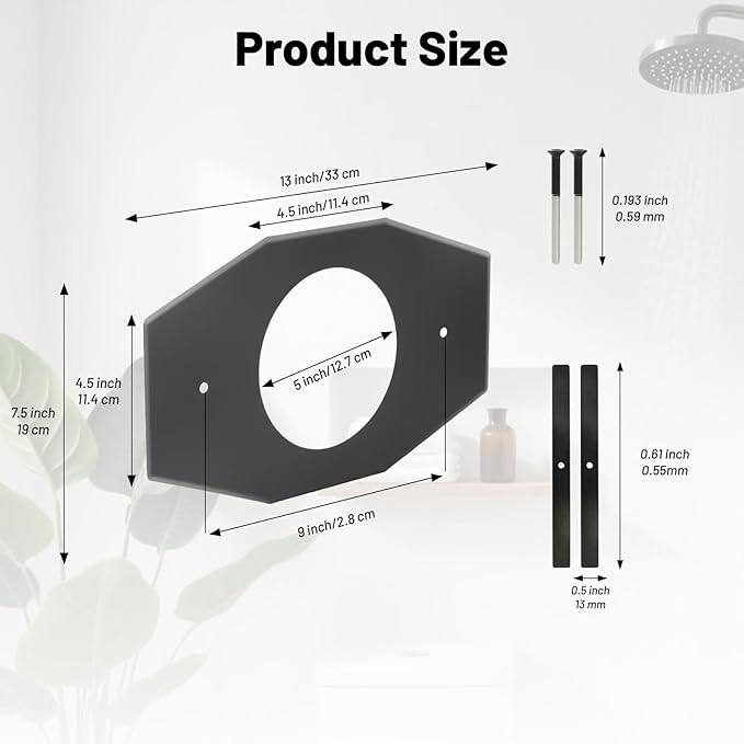 2 Pack One-Hole-Remodel-Cover-Plate Compatible with Moen and Delta Bathtub and Shower Valves, Renovation Shower Cover Plate Replace 2 Handle or 3 Handle Shower