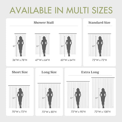 AmazerBath Stall Shower Curtain Liner, 36x78 Clear Shower Curtain Liner, Long Waterproof Plastic Shower Liner, Lightweight PEVA Shower Curtain with 2 Magnets and 6 Rustproof Metal Grommets