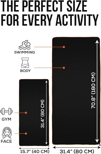 illusion Extra Large Microfibre Swimming Towel (71''L x 32''W)–Compact, Lightweight & Quick Dry Towel-Perfect for Travel, Gym, and Swim Towels Ideal for Post-Workout Showers & After Swimming