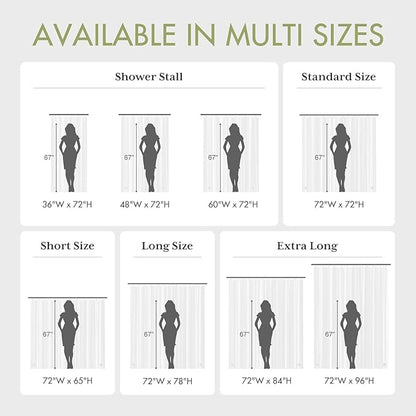 AmazerBath Long Shower Curtain Liner with 3 Magnets, 72x90 Clear Shower Curtain Liner Tall, Waterproof Plastic Shower Liner, Lightweight PEVA Shower Curtain with 12 Rustproof Metal Grommets