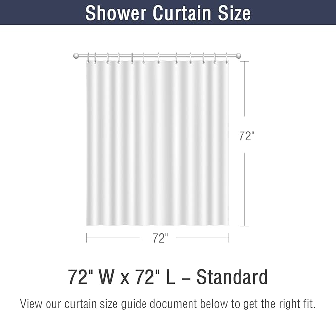 Gibelle Teal Shower Curtain for Bathroom, Waffle Weave Ombre Textured Fabric Shower Curtain Set with Hooks, Water Repellent and Machine Washable, 72 x 72