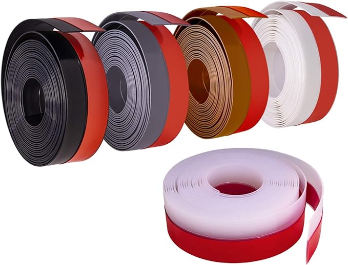 TORRAMI Silicone Weather Stripping 1 inch Width 20 Feet Length, Seal for Door Under Bottom, Gap, Side, Glass Shower Door, Sliding Door,Windows, Black
