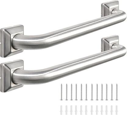 Bathroom Grab Bars Stainless Steel Handrail ADA Compliant 500lbs bathtubs and Showers Toilet Handle Safety for Handicap, Elderly, Disabled, Injury (24inches 2 Pack)