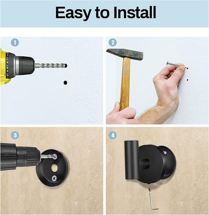 Kruodop Towel Hooks for Bathroom,4 Packs Wall Mount Towel Holder,Black Matte Wall Robe Hook,Stainless Steel Heavy Duty Door Hanger Towel Hook for Kitchen, Bedroom,Hotel,Pool,Coats - Black