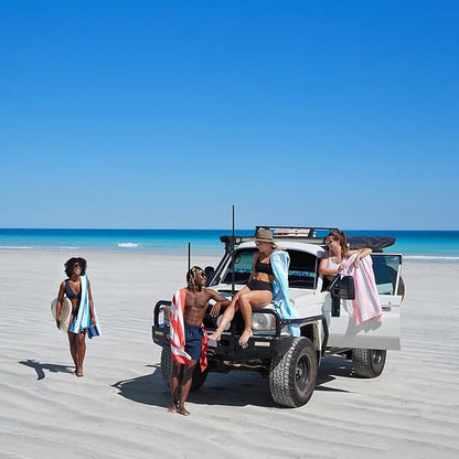 Dock & Bay Beach Towel - Quick Dry, Sand Free - Compact, Lightweight - 100% Recycled - Includes Bag - Set of 6 - Best of The Best, Extra Large (200x90cm, 78x35)