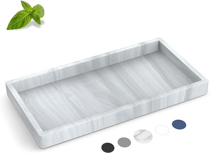 Silicone Bathroom Tray,Shatterproof Silicone Tray for Bathroom Counter,Small Vanity Tray for Bathroom Soap Dispenser Tray Toilet Tank-7.8 * 3.9in