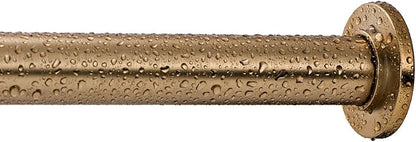 Ivilon Tension Curtain Rod - Spring Tension Rod for Windows or Shower, 54 to 90 Inch. Warm Gold