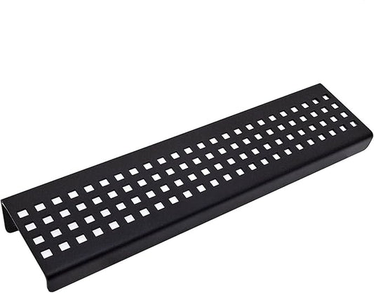 SereneDrains 316 Stainless Steel Rectangle Shower Shelf Traditional Square Design Bathroom Organiser Wall Mount Hardware Included (Matte Black, 12 Inch)