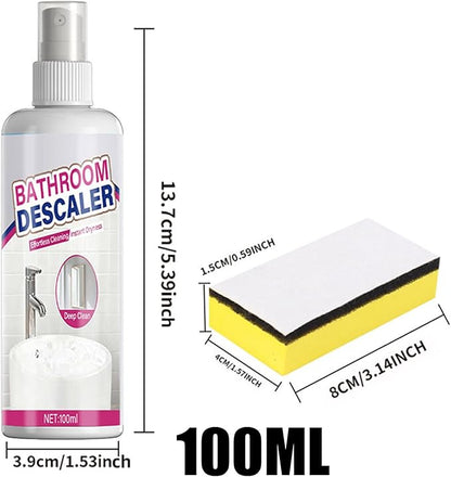 Powerful Foam Cleaner, Bathroom Descaler Agent, 100ml Stain Remover with Fast Action, Multi- Cleaning Solution, Toilet Cleaner with Easy Spray, Bathroom Tool for Sink and Bathtub
