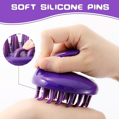 Cat Brush with Soft Rubber Pins, Washable Silicone Pet Brushes for Indoor Cats - Grooming Shedding Massage & Bath, Scratch-Free Removes Hair Mats, Tangles, and Loose Fur for Short to Long Haired