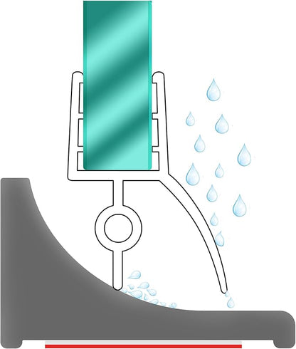 67Inch Shower Threshold Water Dam, Self-Adhesive Silicone Shower Barrier Water Stopper Shower Door Bottom Seal Strip Shower Splash Guard for Bathroom Kitchen Bathtub