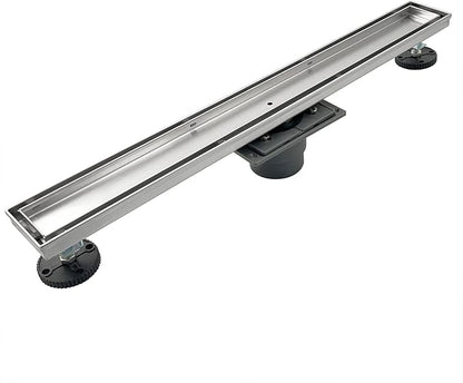 Neodrain 32-Inch Linear Shower Drain with Tile Insert Grate, Professional Brushed 304 Stainless Steel Rectangle Shower Floor Drain Manufacturer, Floor Shower Drain with Shower Drain Base
