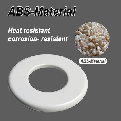 1 Pack Wall Split Flange for 2.01 Inch/51mm OD Pipe ABS Escutcheon Plate Self-Adhesive Round Plumbing Cover Plates for Water Pipe Faucet Decoration, White