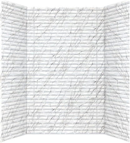 From Plain To Beautiful In Hours 133-640-VISTA-KIT Vista Tub and Shower Wall Panels Surround (Covers/ 96 sq. ft.), Marble, 1 Piece