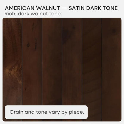 Homeforia Walnut 36 inch Floating Shelf, High End Solid Real Wood 36inch Large Shelves for Bathroom Wall, Dark Brown 36 inches Long Floating Shelves, Heavy Duty Bracket, 36 X 6.5 X 1.75 inch, Set of 4