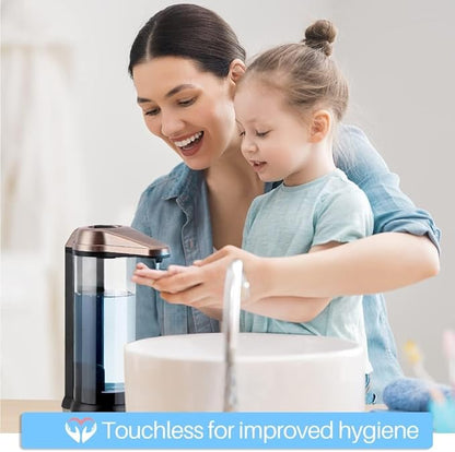 Secura 17oz Automatic Liquid Soap Dispenser, Touchless Battery Operated Hand Soap Dispenser with Adjustable Soap Dispensing Volume Control Dial, Personal Care Dispenser (Antique Copper)
