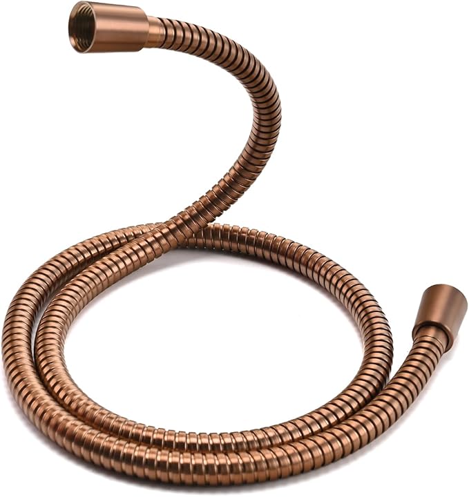 Shower Hose Replacement For Cleaning 304 Stainless Steel Shower Head Hoses 59 Inches High Pressure Bidet Hose Flexible Rose Gold Extension Showerhead Hoses Extra Long (Rose Gold, 48 In)
