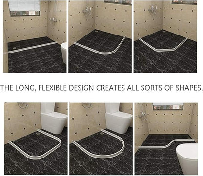 Duzzy 98 Inch Collapsible Shower Threshold Water Dam, Ideal for Wheelchair Accessible, Suitable for Accessibility ADA Handicap Showers